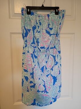 Lilly Pulitzer Strapless Dress EUC XL